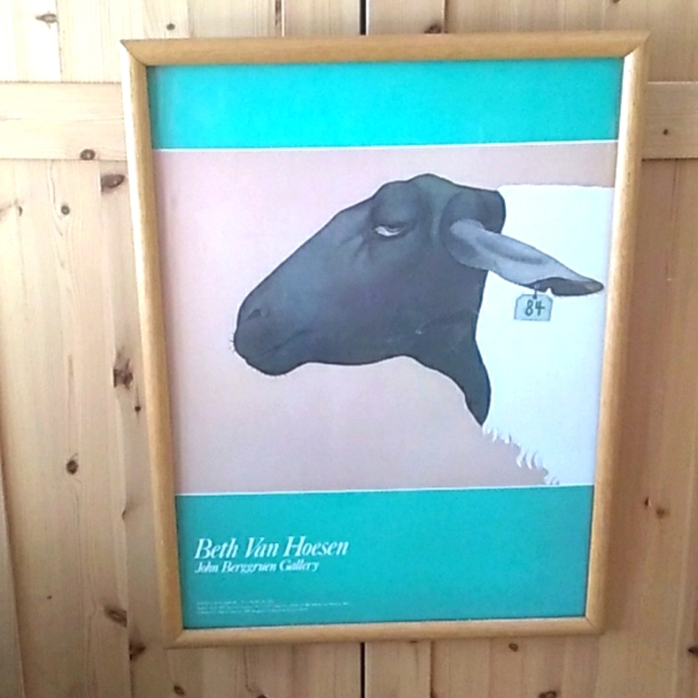 Farmhouse Charming BETH VAN HOESEN Framed Art Ewe #84